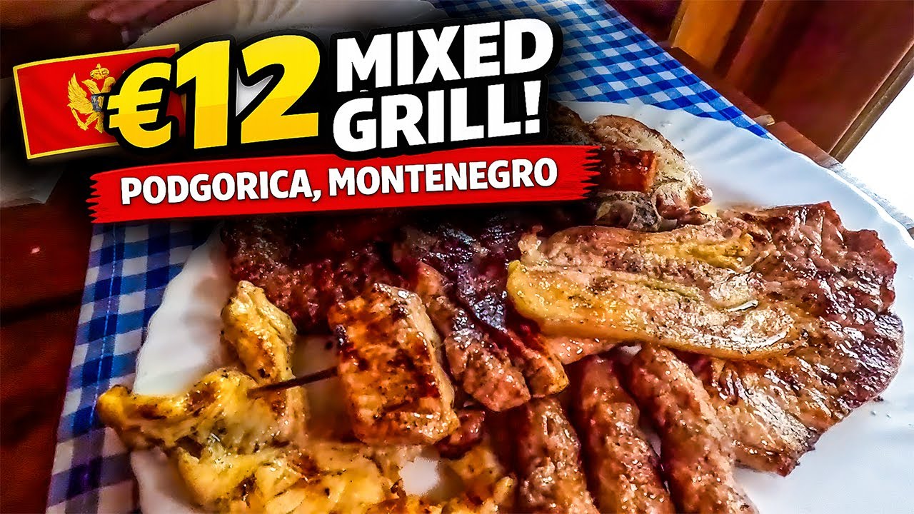 Best Cheap Food in Podgorica, Montenegro | &euro;12 Mixed Grill