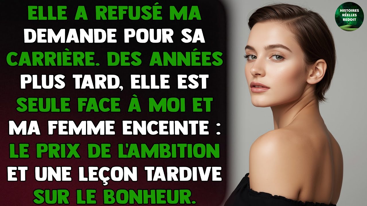 Elle a refusé ma demande pour sa carrière. Des années plus tard, elle est seule face à moi et ma...
