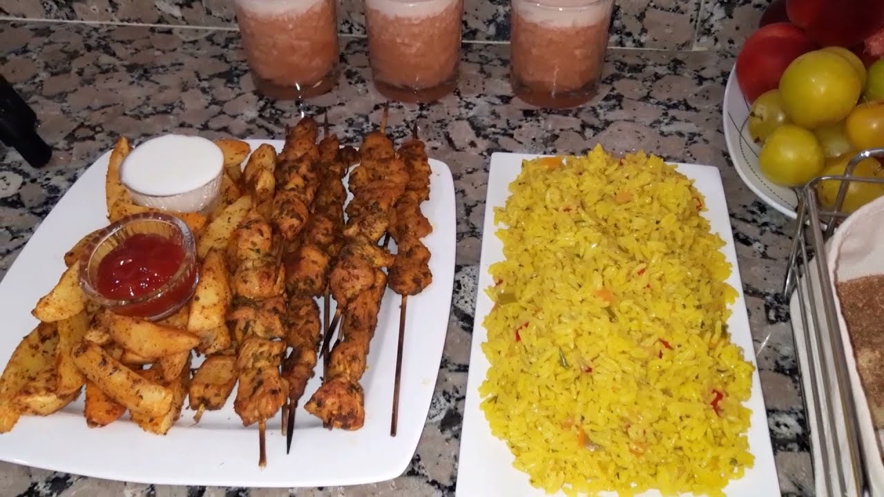 قطبان لاداند في الفرن بتتبيلة رائعة #مع سر الأرز مايجيكش معجن+ بطاطس في الفرن كيحماقوا عليهالوليدات👌