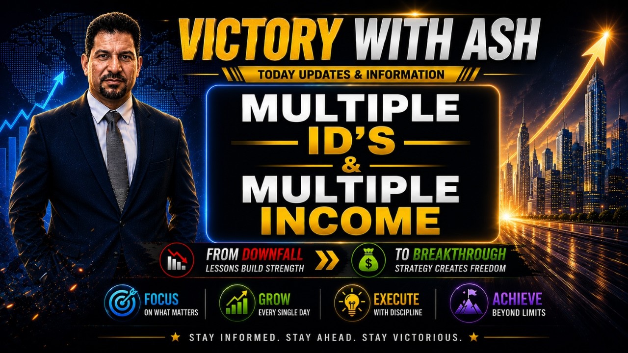 #victorywithash TODAY UPDATES & INFORMATION | MULTIPLE ID&rsquo;s & MULTIPLE INCOME తెలుగులో #onpassive