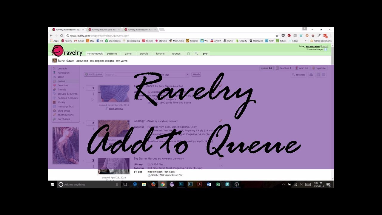 How to Add a Pattern to Your Ravelry Queue