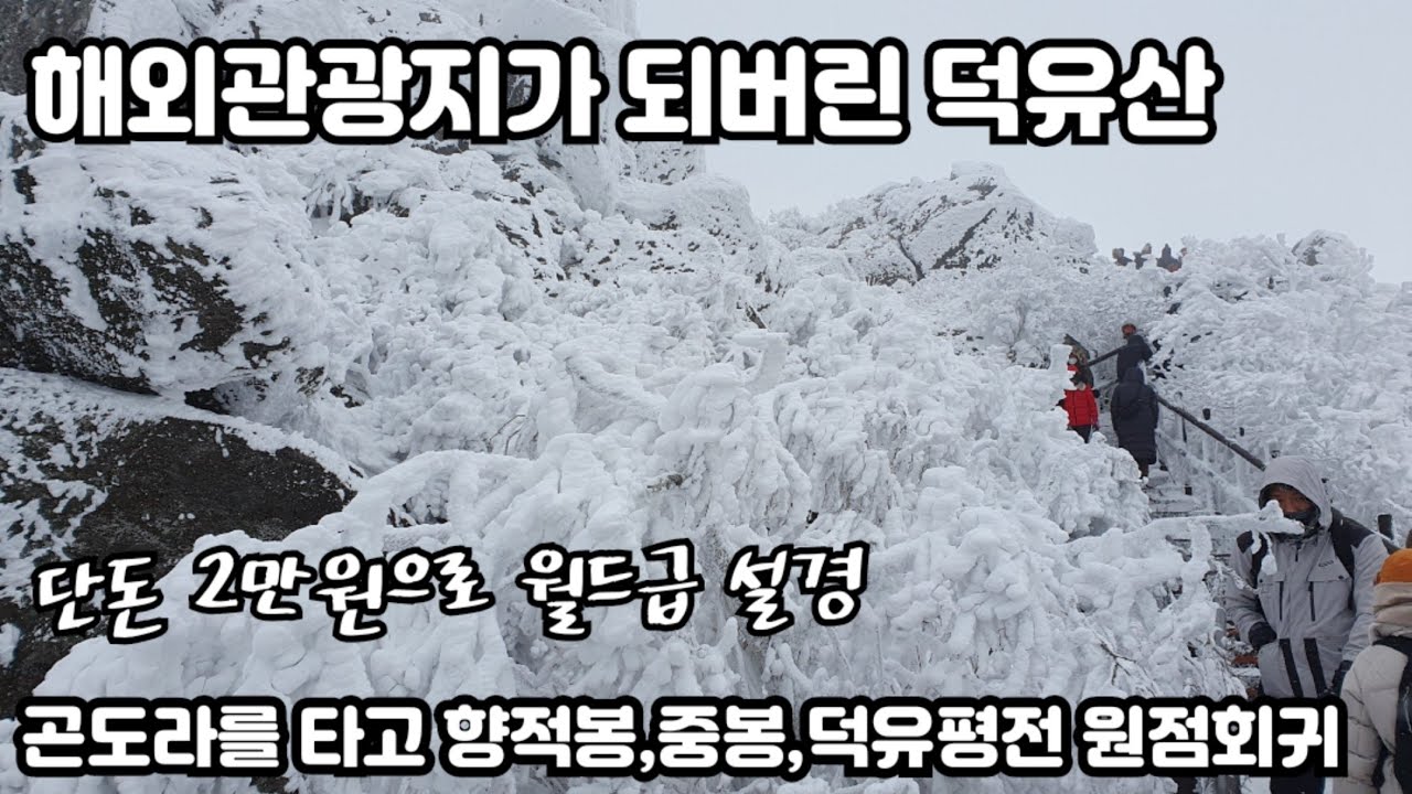 [덕유산]단돈 2만원으로 볼수있는 최고의 설경/해외여행지가 되버린 덕유산/곤도라를 타고 설천봉,향적봉,중봉,덕유평전 설경을 보자!!
