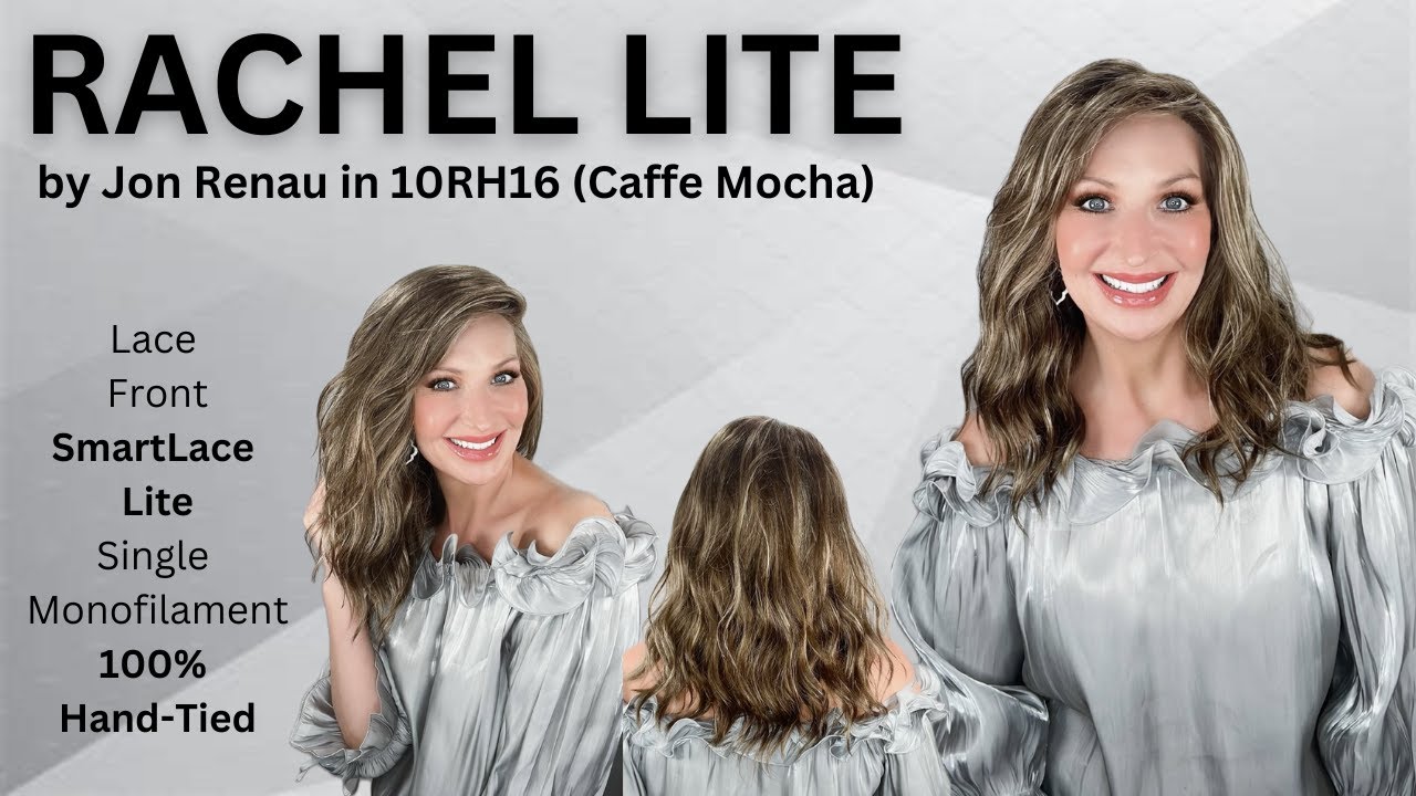 RACHEL LITE Wig in 10RH16 Caffe Mocha by Jon Renau. Looks & feels superbly comfortable hand tied cap