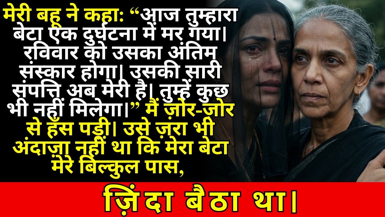 मेरी बहू ने कहा: “आज तुम्हारा बेटा मर गया। तुम्हें कुछ नहीं मिलेगा” लेकिन वह मेरे पास ज़िंदा था…