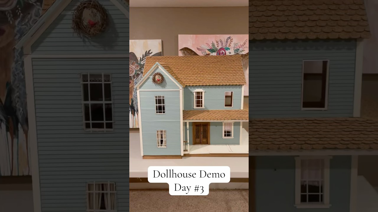 Demolishing My DREAM home 🏡 #dollhouse #renovation #miniature #diy #doll #upcycle #thrifted
