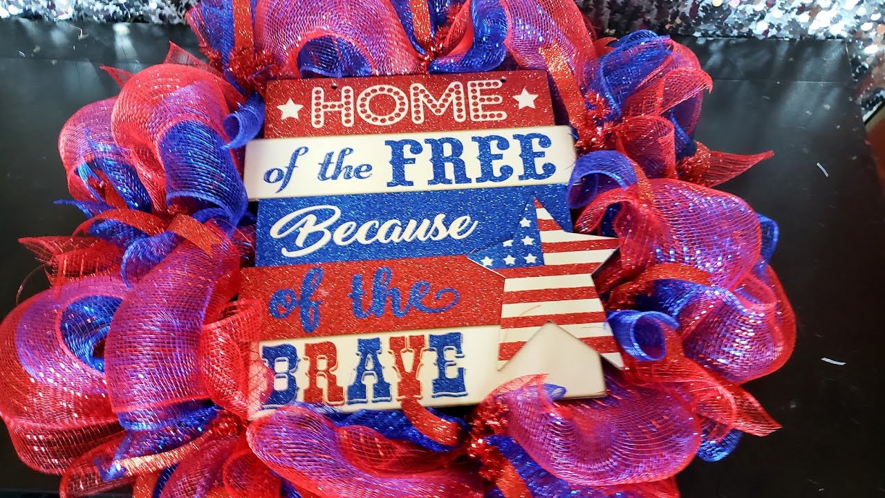 DIY: Fourth of July Deco Mesh Wreath | Quick and Easy || Patriotic
