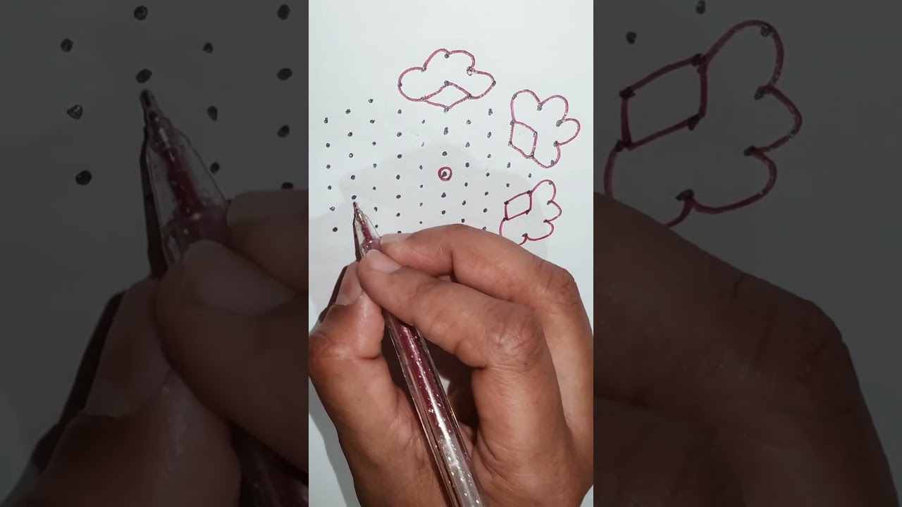 Beautiful 11 to 6 dots rangoli design 🌼 #shorts #rangoli