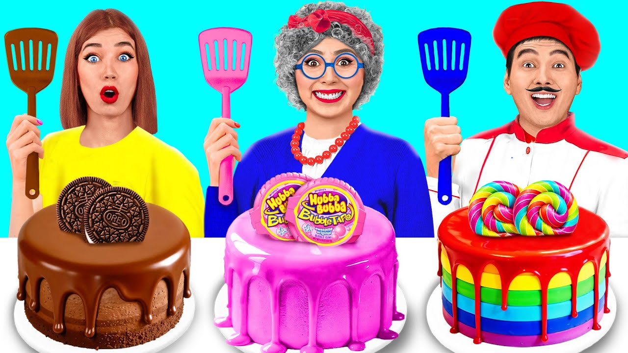 Ich vs Oma: Kuchen Dekorieren Herausforderung | Essbare Schlacht von Jelly DO Challenge