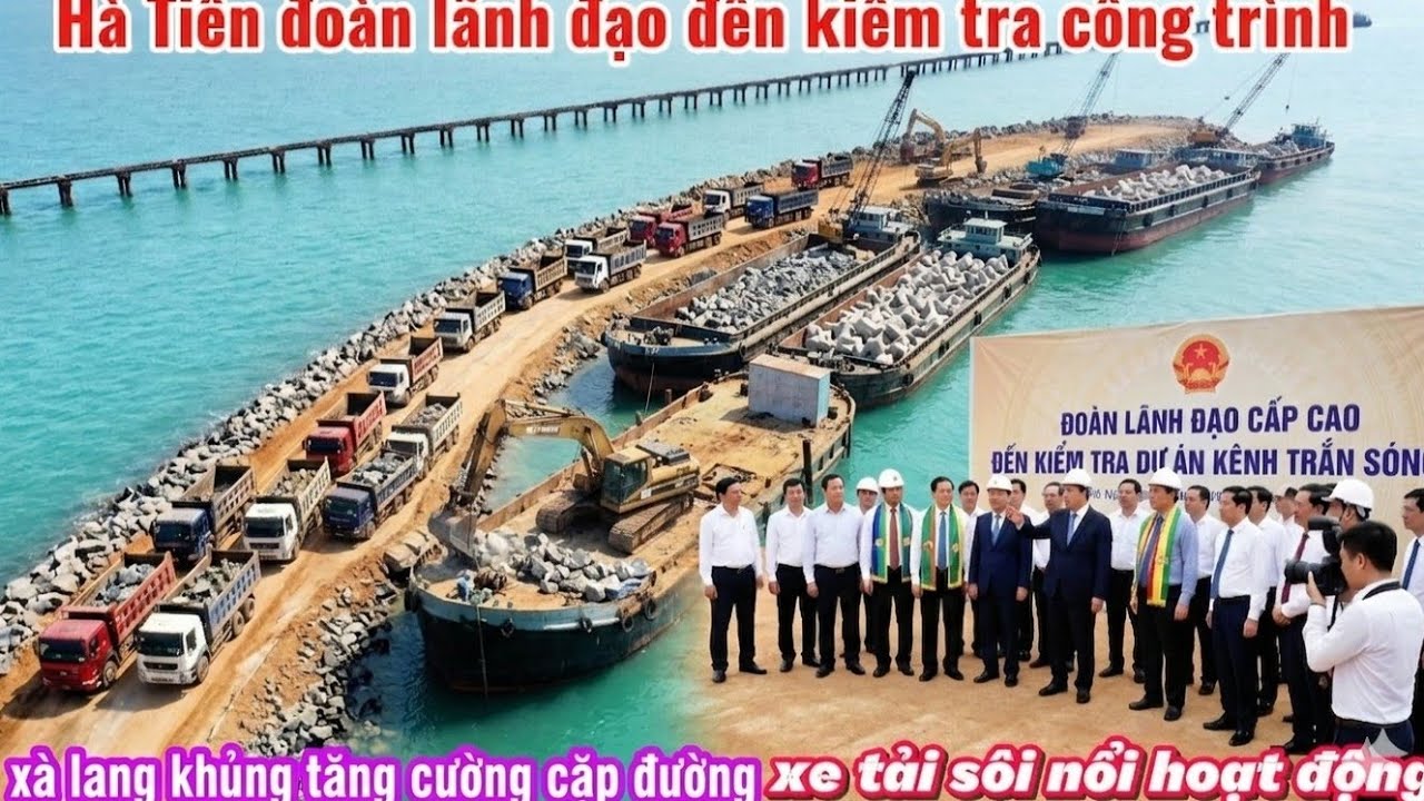 Công trình thần tốc xuyên biển bất ngờ có đoàn lãnh đạo đến kiểm tra