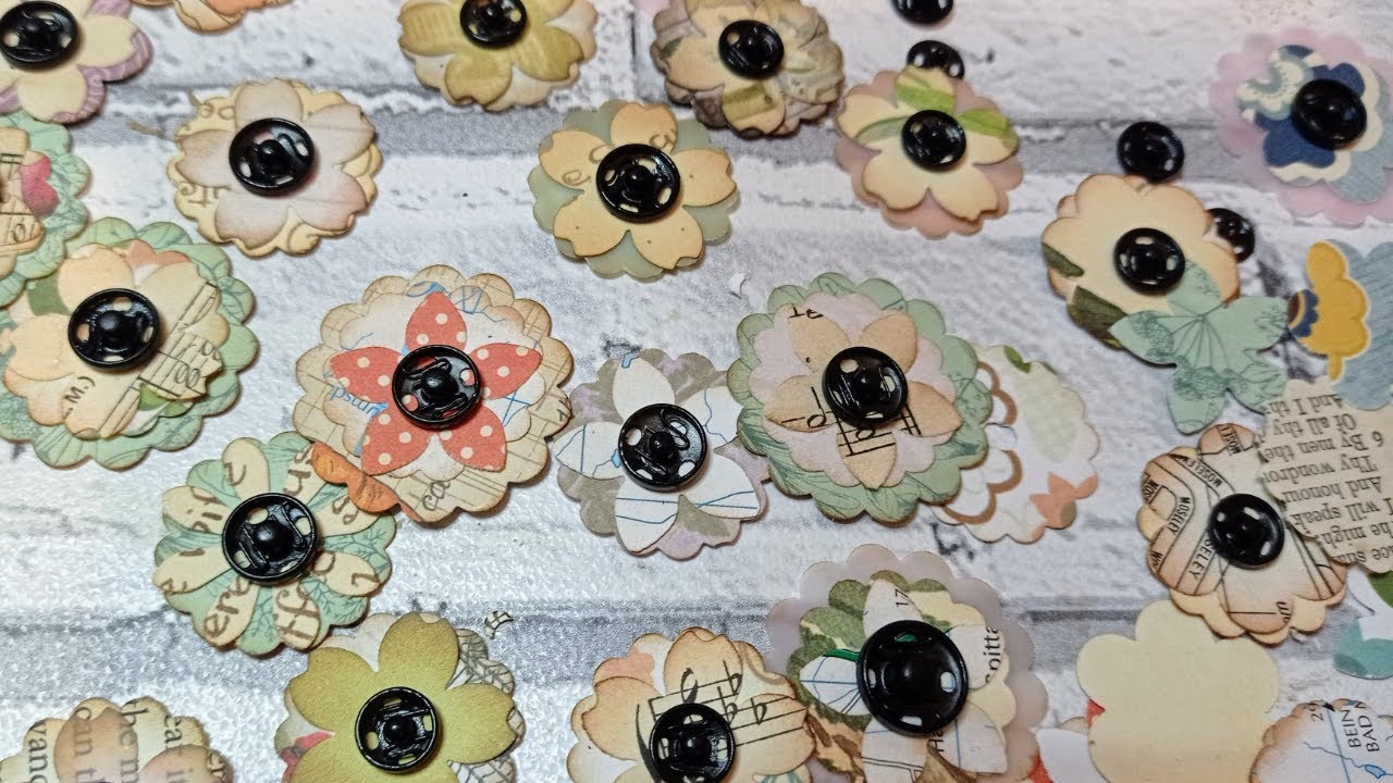 Easy Paper Flowers -Using Punches and Snap Fasteners