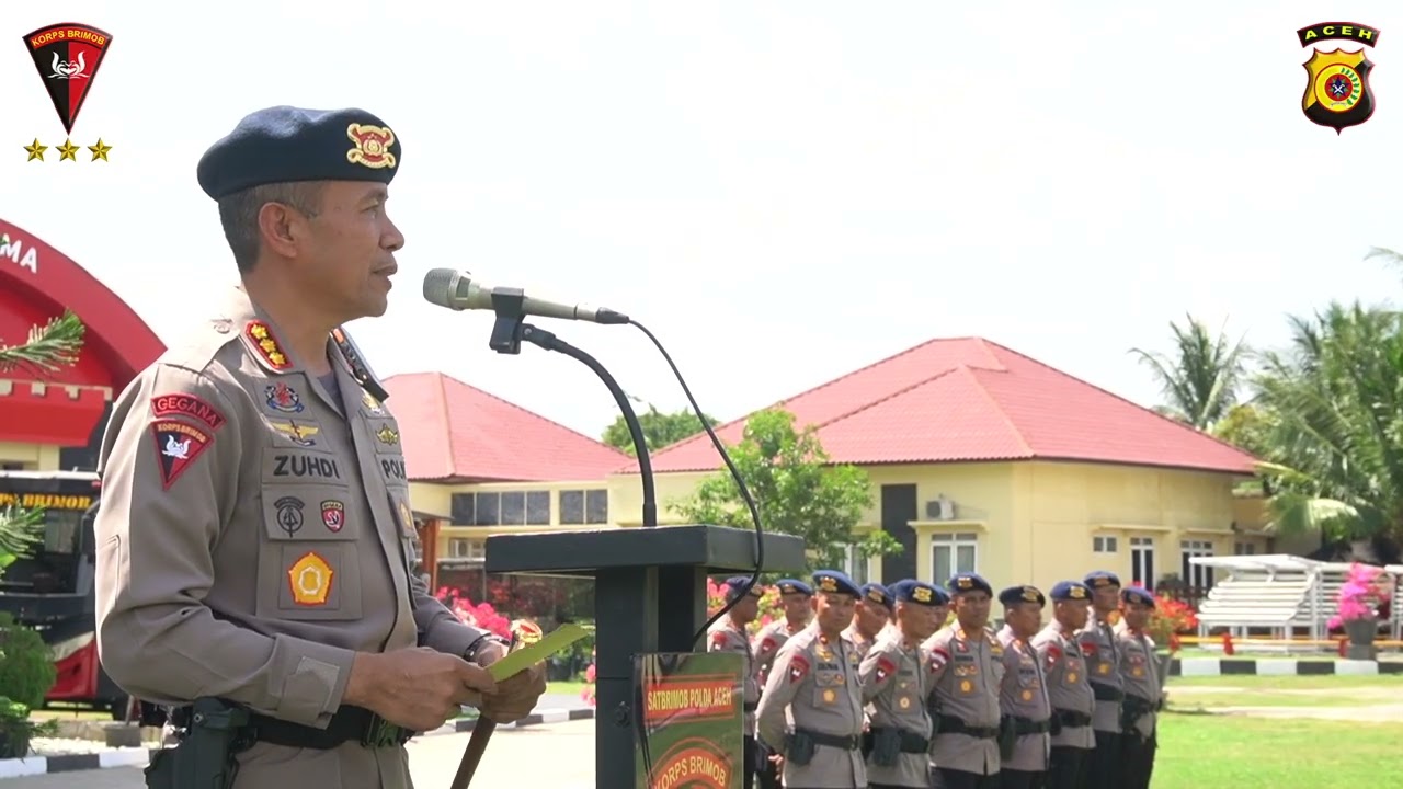 Tegakkan Disiplin dan Integritas, Satbrimob Polda Aceh Gelar Upacara PTDH Personel.