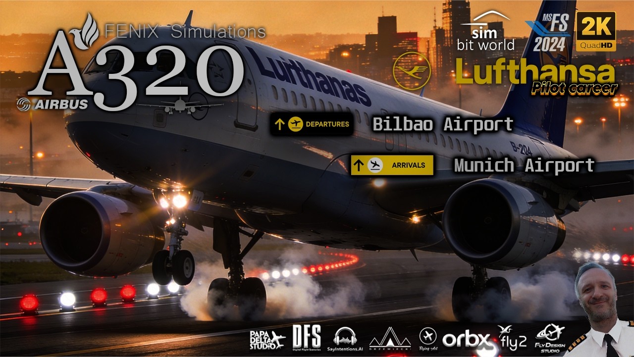 🟨LIVE!!🟦🔴MSFS2024🔴A320 FENIX🔴LEBB Bilbao Airport⚡️EDDM Munich Airport