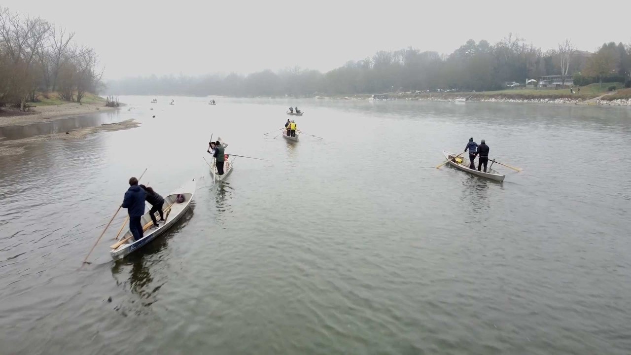 Pavia, le barche a remi sul Ticino per la tradizionale ''Risalita della merla'': 8 km controcorrente