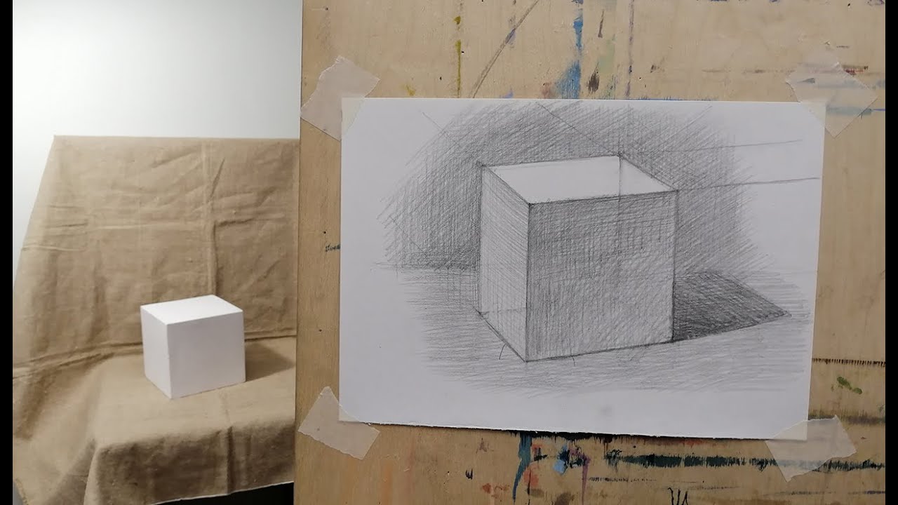 Академический рисунок куба