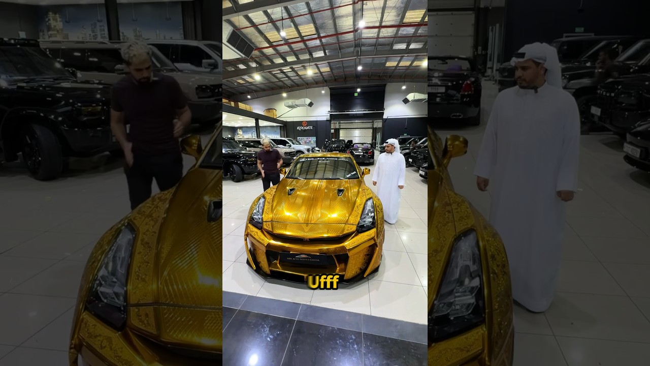 🔥 FULLY CUSTOM GOLD NISSAN GTR 