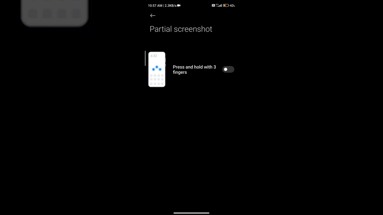 New setting special partial screen shot in xiaomi phones #shorts #shortvideo