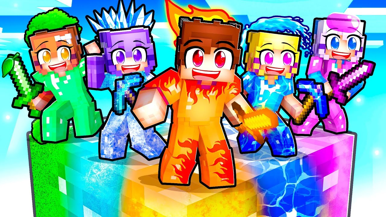 STUCK on One ELEMENTAL Block With MY CRAZY FAN GIRLS...