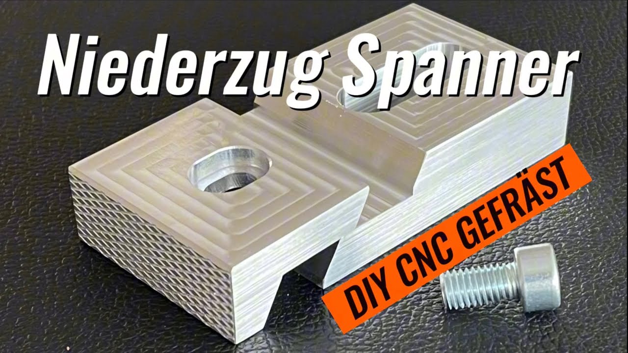 Niederzug Spanner f&uuml;r T-Nutenschiene - selbst gefr&auml;st auf DIY CNC