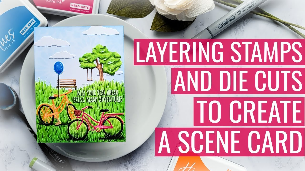 Layering Stamps and Die Cuts to Create a Scene Card: Fun Memories