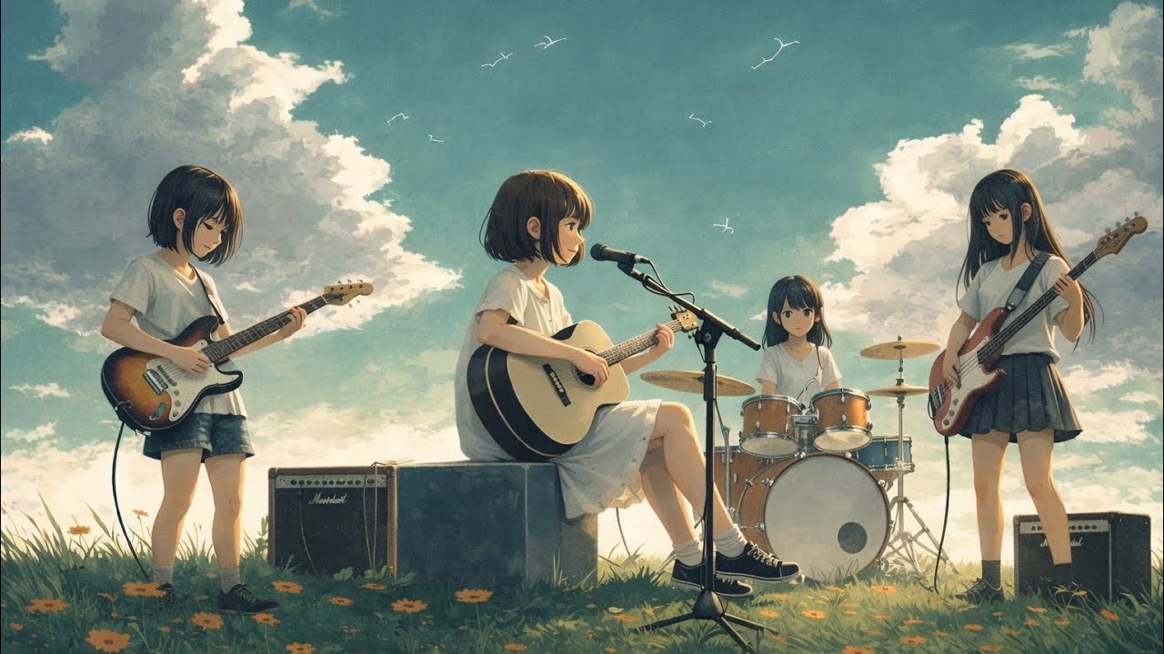 AI架空ガールズバンドメドレー｜作業用BGM｜AI Fictional Girls Band Medley | Study & Focus BGMAI 가상 걸그룹 밴드 메들리 | 작업용 BGM