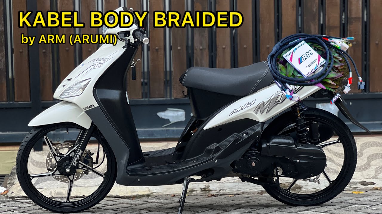 GANTI KABEL BODY BRAIDED DI MIO SPORTY by ARM (ARUMI MOTOPARTS)