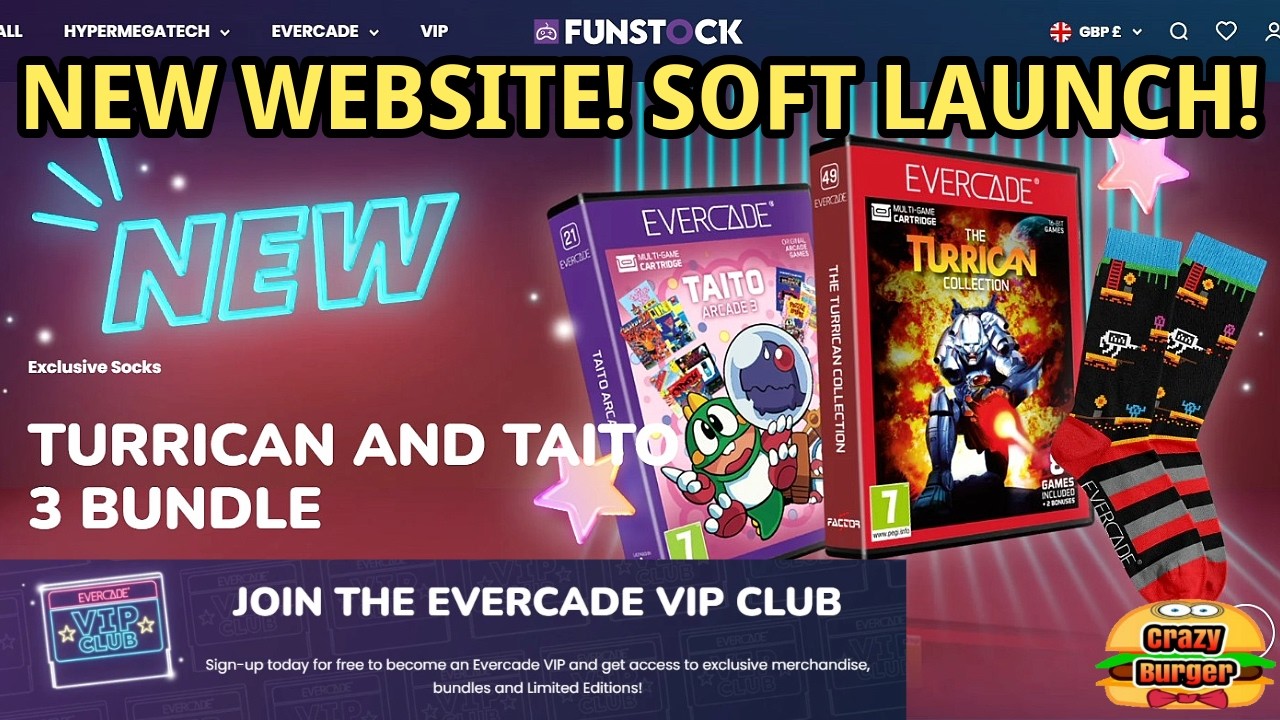 Funstock Has A New Website - UK & EU Now Combined | Plus Sign Up To Be an Evercade VIP Club Member!