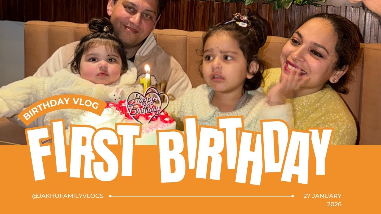 Mishica jakhu turned 1 yr @manisha_jakhu @jatin_jakhu#birthdaycelebration #firstbirthday #familyvlog