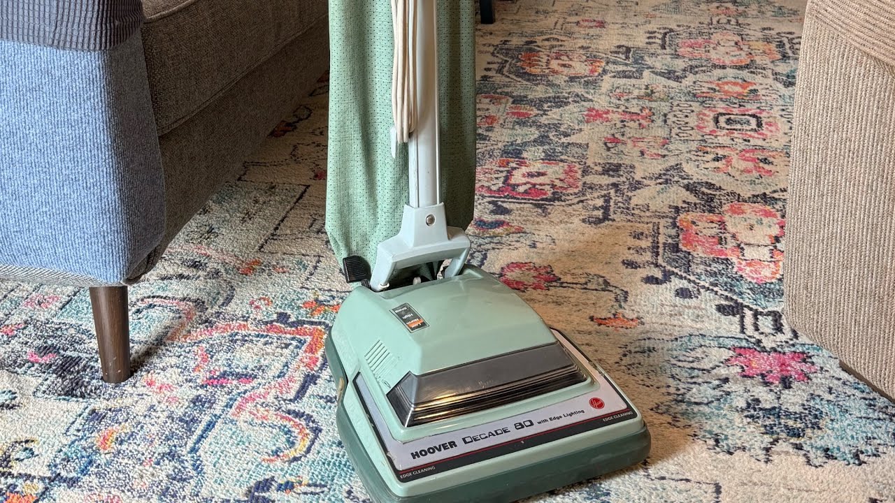 Vacuuming with a Vintage Hoover Decade 80