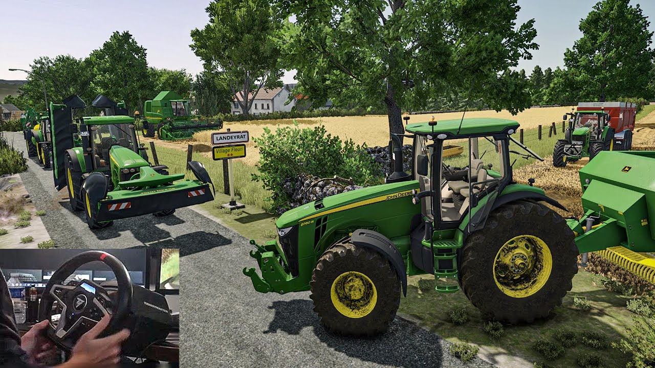 Ферма, полная John Deere | Вождение тракторов John Deere с Thrustmaster T248