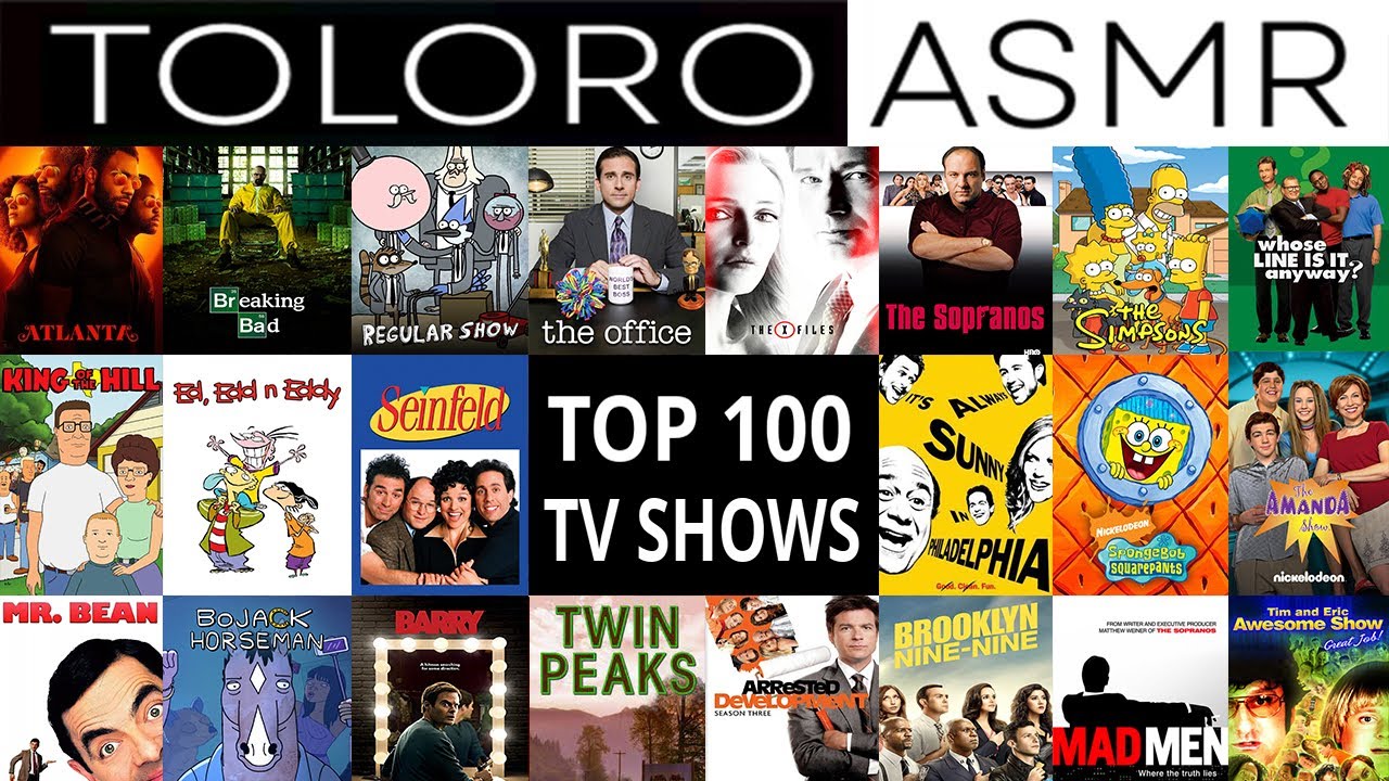 TOLORO ASMR - My Top 100 Favorite TV Shows (2023)