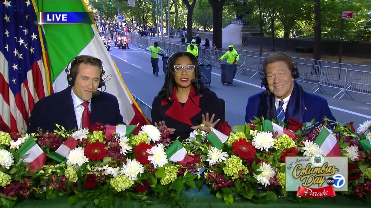 Opening of the 2024 Columbus Day Parade in New York City on Fifth Avenue