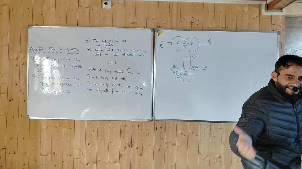 #💥Newtons third law of motion(9th, 11th and ICSE classes) 