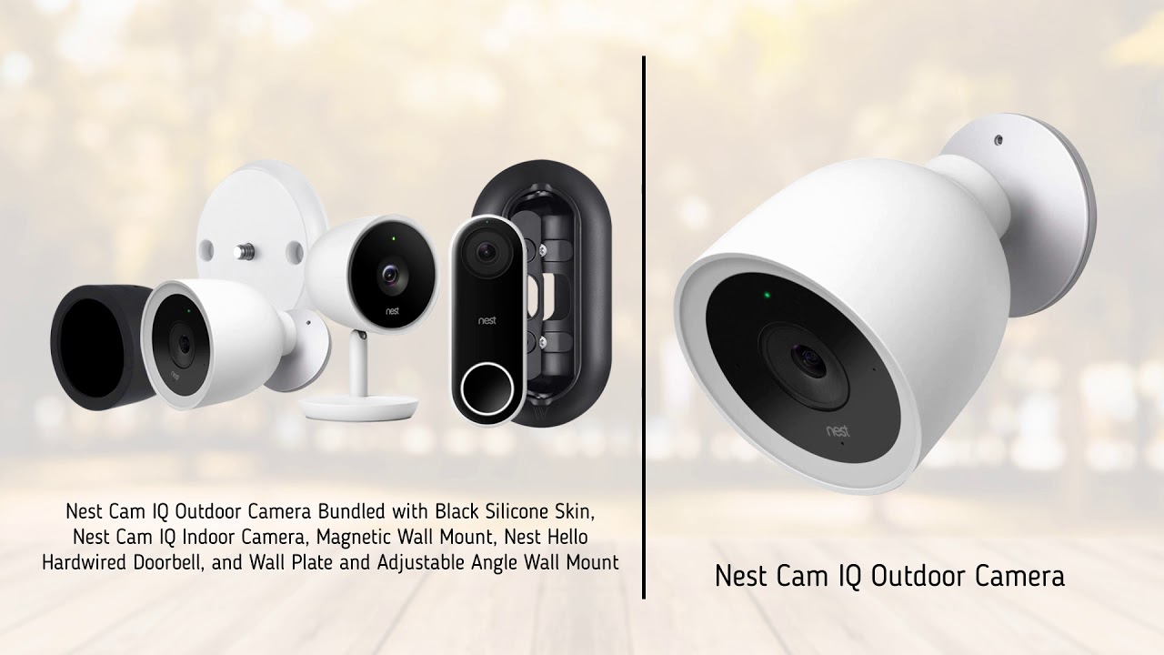 Nest Cam IQ Outdoor, Indoor & Nest Hello Doorbell with Skin, Plate, and Mounts | Wasserstein