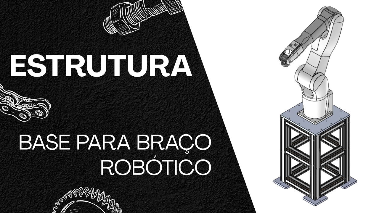 SOLIDWORKS | Como projetar base para braço robótico - PROJETO #solidworks #robotarm #robotbase