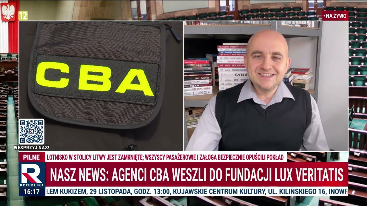 SZOK! Agenci CBA weszli do Fundacji Lux Veritatis! Kto będzie następny?! | Republika Dzień