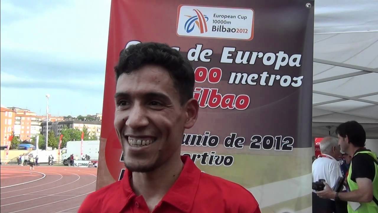 Ayad Lamdassem (ESP) after 2nd place and 28:04.22 at the EC 10,000m, Bilbao