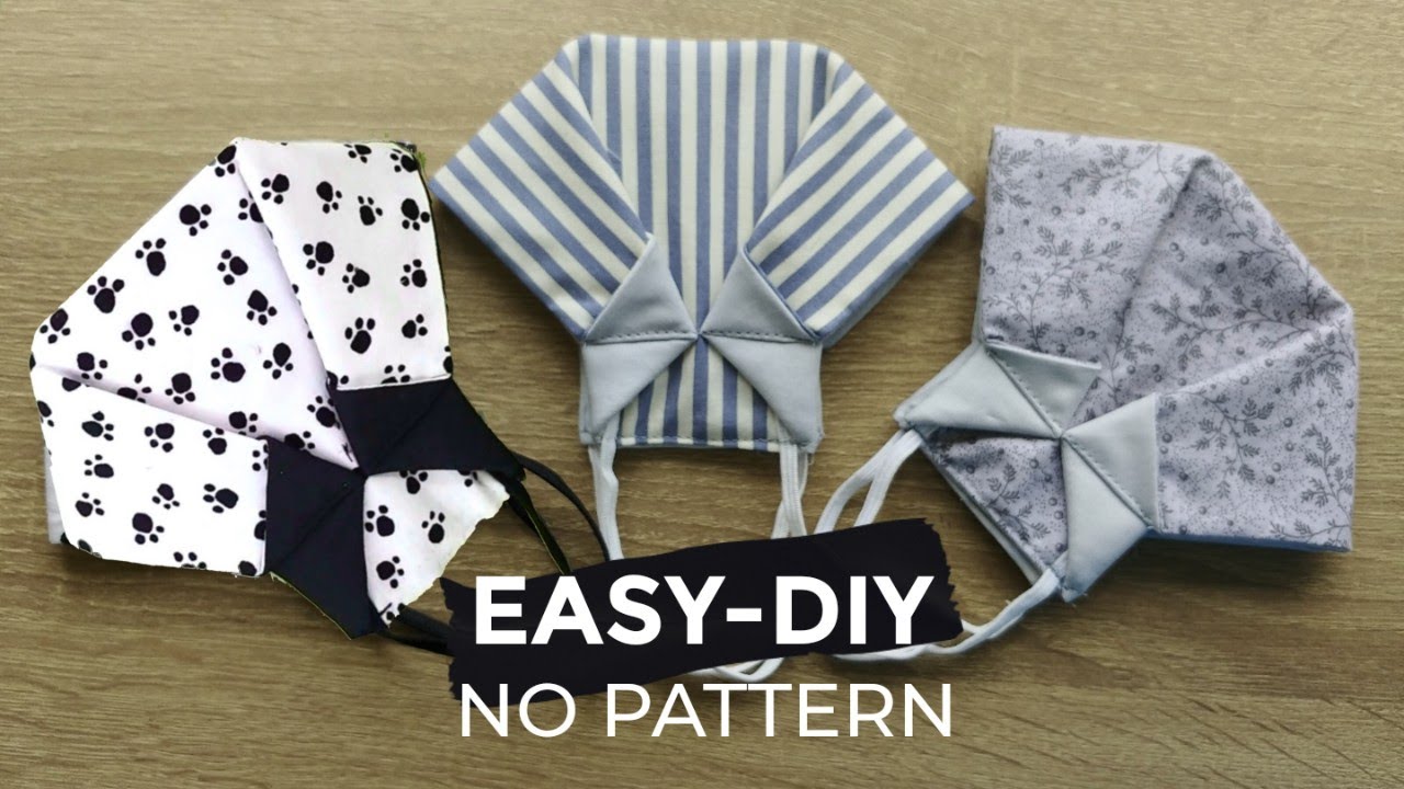 WOW 🔥 NO PATTERN 🔥 3 minutes  New Design Face Mask 🌹 M&aacute;scara linda e confort&aacute;vel