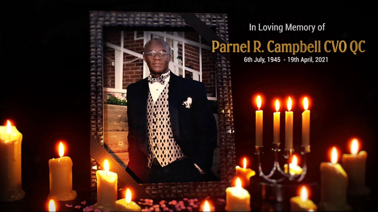 FUNERAL SERVICE OF THE LATE PARNEL R. CAMPBELL CVO QC - KINGSTOWN METHODIST CHURCH.