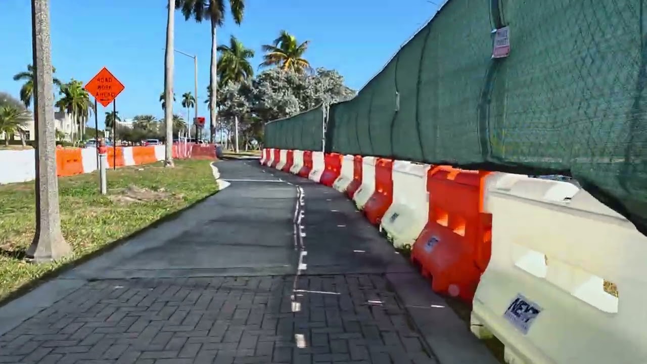 Bike ride next to intracoastal, cut short due to construction