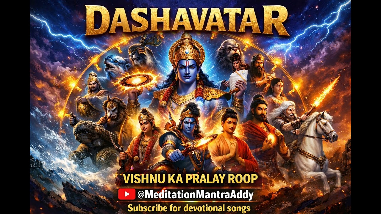 जय नारायण 🙏 दशावतार का घोष | Vishnu Dashavatar Divine War Bhajan