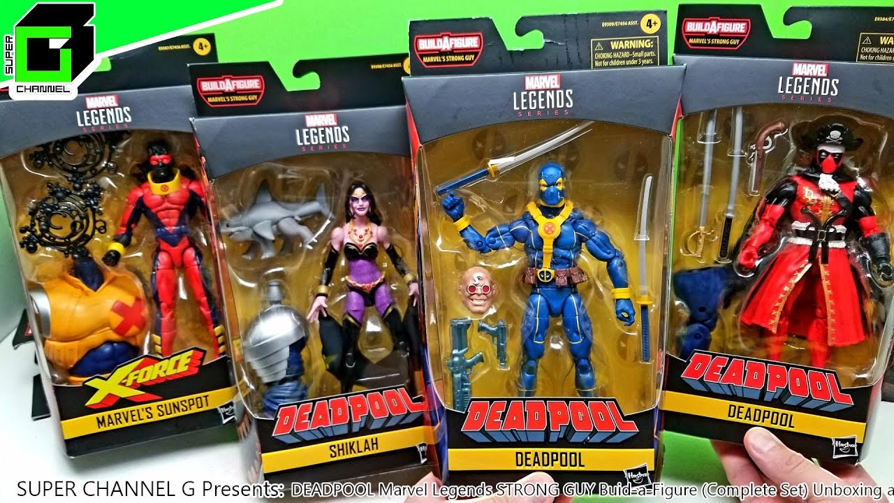 DEADPOOL Marvel Legends STRONG GUY Build-a-Figure (Complete Set) UNBOXING and REVIEW!