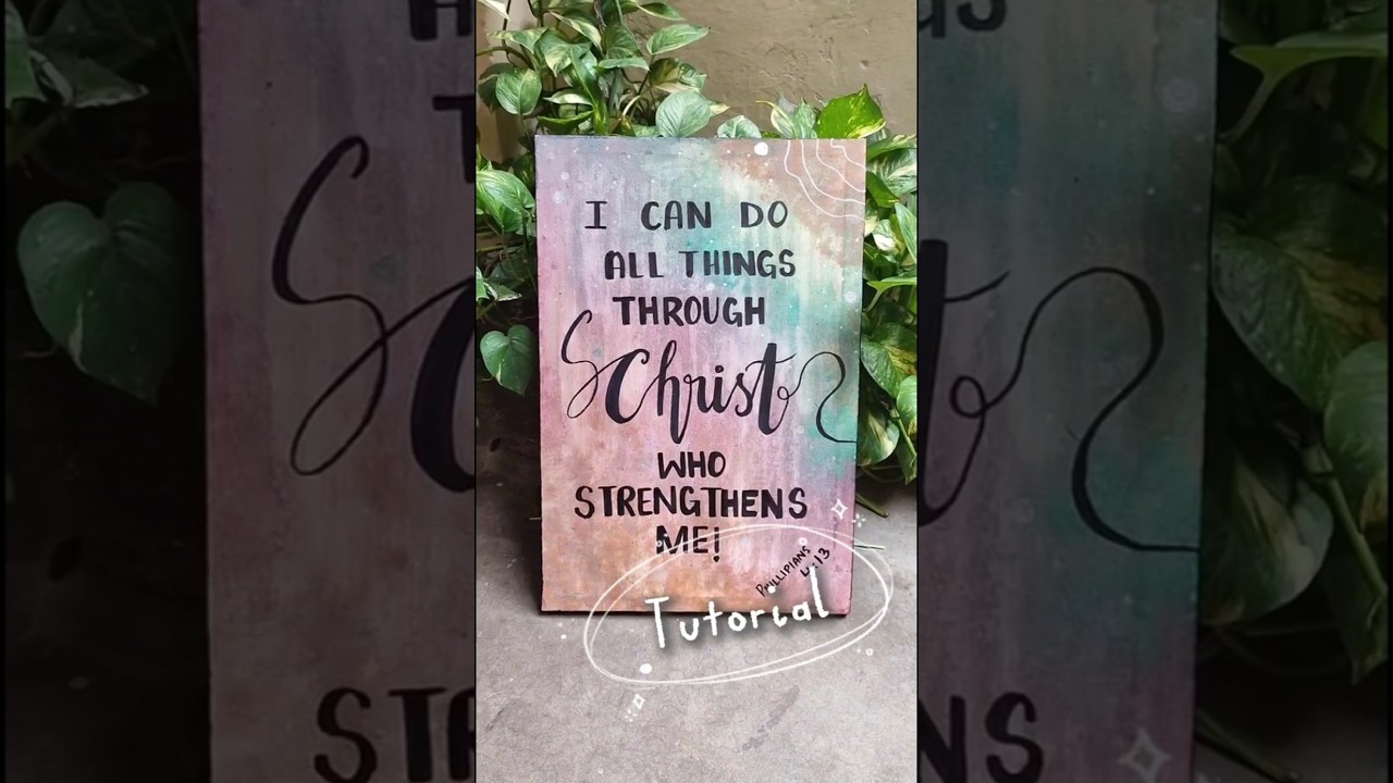 DIY Bible Verse Acrylic Painting Wall Decor in Pastel Multicolor | Easy Acrylic Painting Tutorial