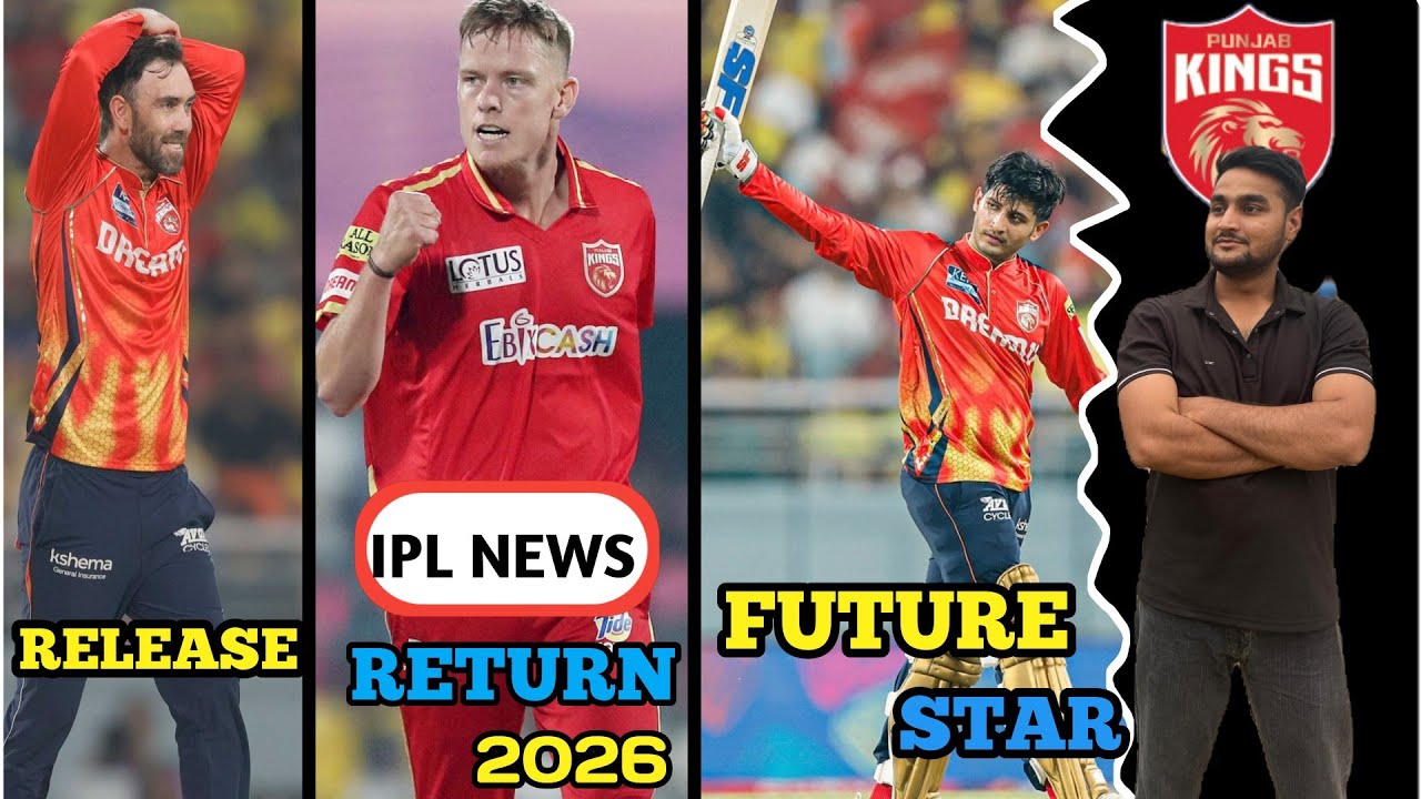 IPL 2026 PART -2 : Punjab Kings ' Release & Retained Players ! | Glenn Maxwell | Nathan Ellis