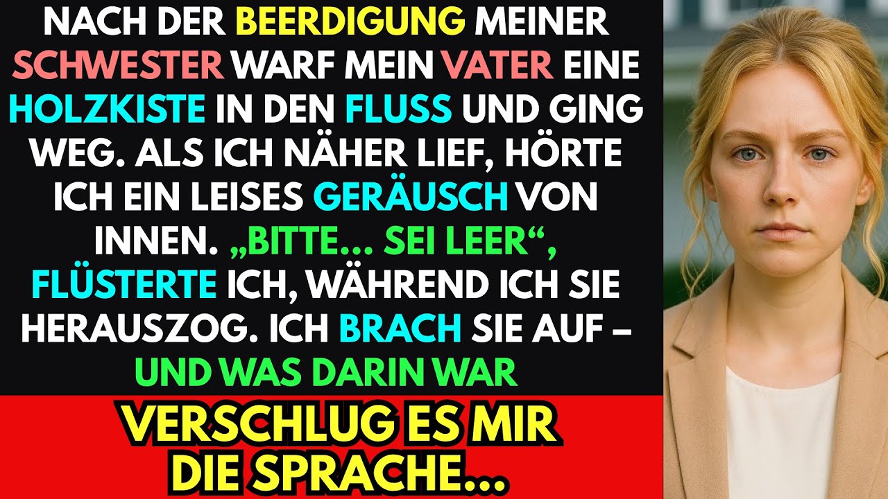Nach der Beerdigung meiner Schwester warf mein Vater eine Kiste in den Fluss–was drin war,ließ mich…