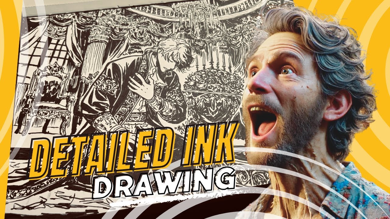 Creating a Dramatic Royal Scene | Black-and-White Illustration Time-Lapse