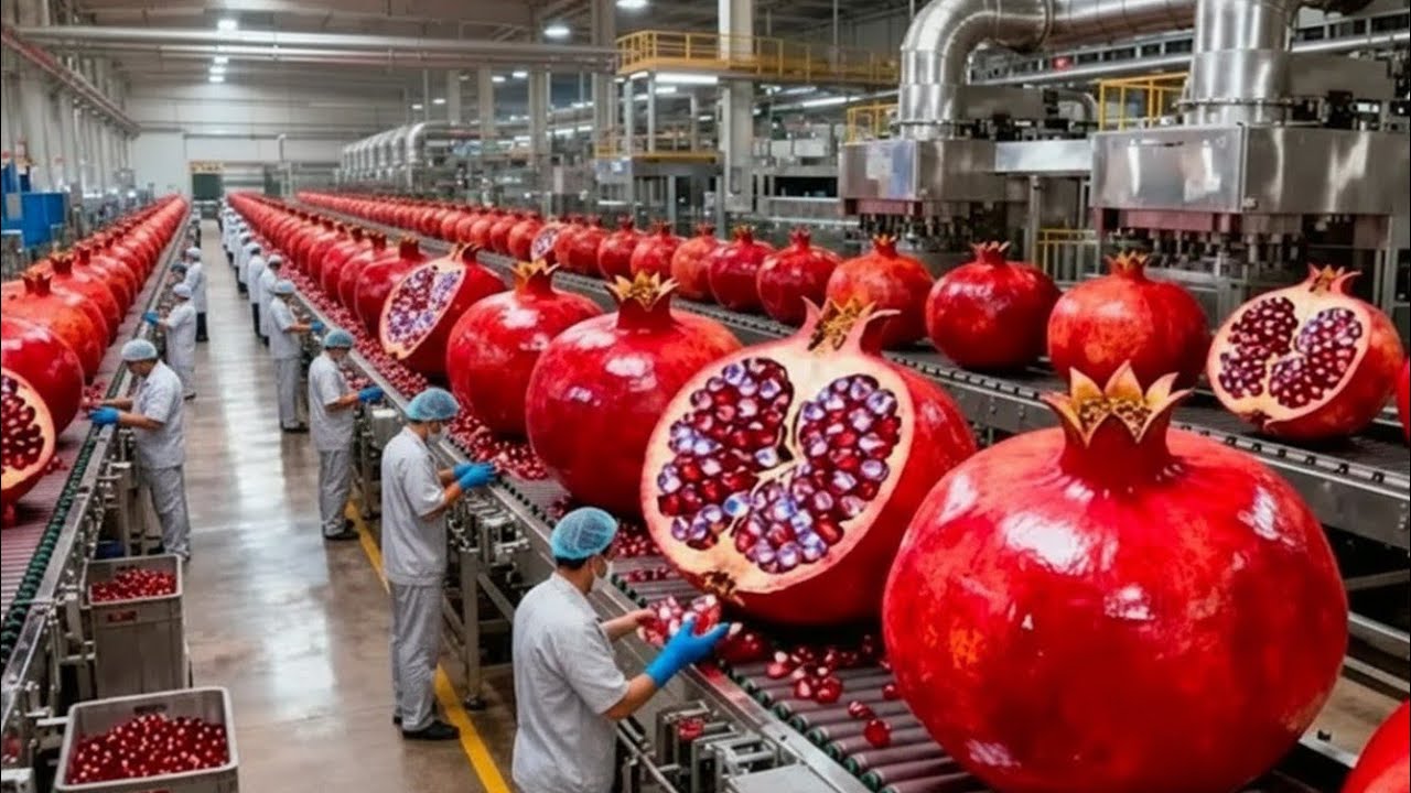 Inside a Modern Pomegranate Processing Factory | From Farm to Package
