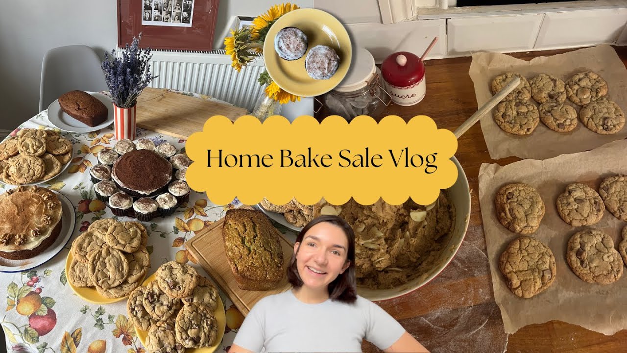 chatty home café vlog: baking cakes, cookies & tarts all weekend 👩🏻‍🍳 🍰🪿
