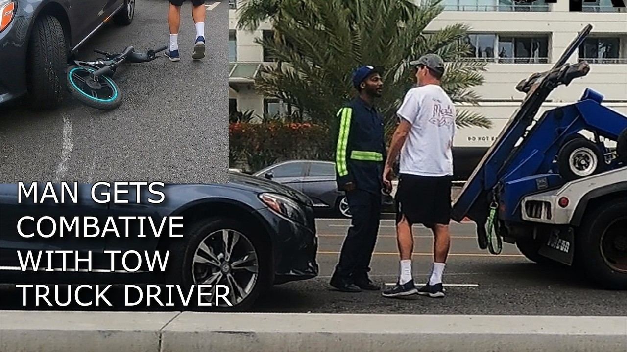 Electric Bikes Ran Over - Heated Confrontion with Tow Truck Driver Erupts