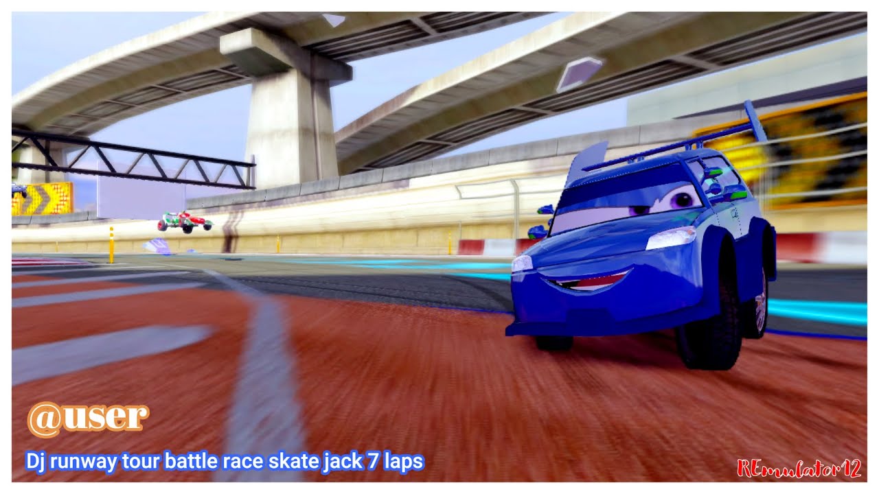 Cars 2 The Video Game | DJ - Battle Race (Skate jack) | Runway Tour 7 Laps