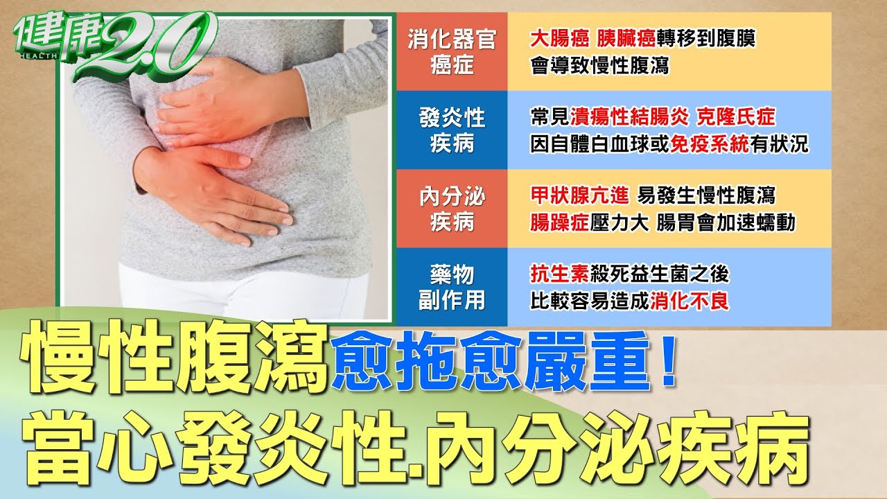 慢性腹瀉愈拖愈嚴重！當心發炎性.內分泌疾病 健康2.0